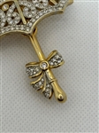 Rare Swarovski Crystal Umbrella Brooch