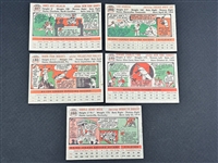 (5) 1956 Topps Baseball Cards: Pee Wee Reese, Luis Aparicio, Hoyt Wilhelm, Whitey Ford, Robin Roberts