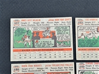 (5) 1956 Topps Baseball Cards: Pee Wee Reese, Luis Aparicio, Hoyt Wilhelm, Whitey Ford, Robin Roberts