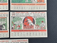 (5) 1956 Topps Baseball Cards: Pee Wee Reese, Luis Aparicio, Hoyt Wilhelm, Whitey Ford, Robin Roberts