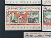 (5) 1956 Topps Baseball Cards: Pee Wee Reese, Luis Aparicio, Hoyt Wilhelm, Whitey Ford, Robin Roberts
