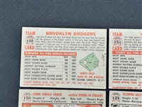 (6) 1956 Topps Baseball Cards: Richie Ashburn, Walter Alston, Minnie Minoso, Duke Snider, NY Yankees, Dodgers