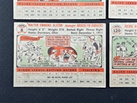 (6) 1956 Topps Baseball Cards: Richie Ashburn, Walter Alston, Minnie Minoso, Duke Snider, NY Yankees, Dodgers