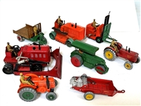 (8) Dinky Tractor & Road Workers