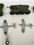 (10) Vintage Dinky Planes, and Tank Toys