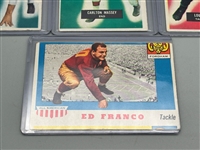 (6) 1955 Bowman Football Cards, (1) 1955 Topps All American Card