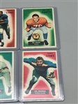 (6) 1955 Bowman Football Cards, (1) 1955 Topps All American Card