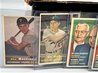 (138) 1957 Topps Baseball Cards: Mazeroski, Hodges, Snider, Kluszewski