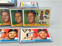 (134) 1955 Topps Baseball Cards: Keegan, Parks, Podres, Daley