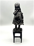 Juan Clara Ayats Bronze Child on Chair