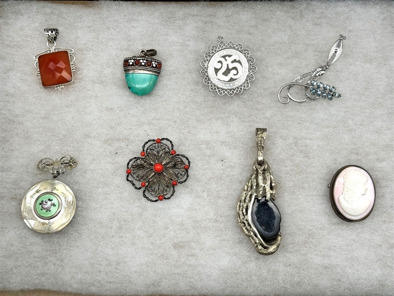 (8) Pieces of Sterling Silver Jewelry