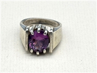 (7) Amethyst & Sterling Silver Rings