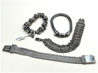 (4) Solid Sterling Silver Bracelets