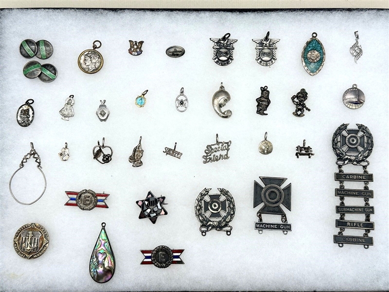 (33) Group of Miscellaneous Sterling Silver Jewelry