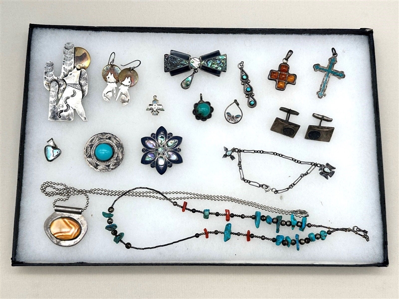 (16) Group of Sterling Silver Jewelry
