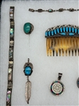 Group of Mexico, Native American Sterling Silver Jewelry