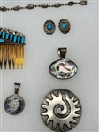 Group of Mexico, Native American Sterling Silver Jewelry