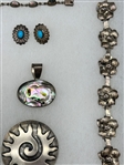 Group of Mexico, Native American Sterling Silver Jewelry