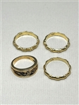 (4) 14k Gold Rings