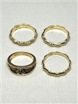 (4) 14k Gold Rings