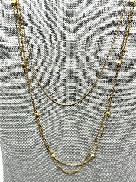(3) 14k Gold Necklaces