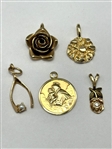 (5) 14k Gold Pendants