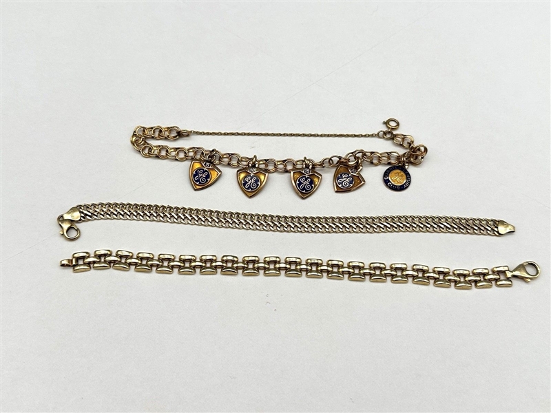 (3) 14k Gold Bracelets