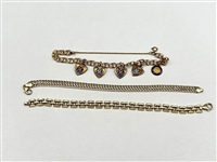 (3) 14k Gold Bracelets