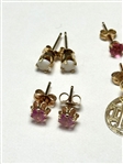 (5) Pairs 14k Gold Earrings