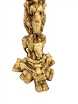 Heavy Resin Hindu Nudes and Elephants Pedestal Plant Stand: 