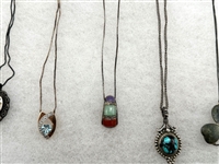 (9) Sterling Silver Necklaces 