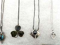 (9) Sterling Silver Necklaces 