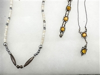 (4) Sterling Silver Necklaces, (2) With Matching Bracelets