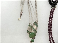 (4) Sterling Silver Necklaces, (2) With Matching Bracelets