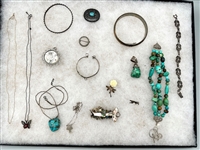 Group of Native American and Mexico Sterling Silver