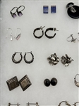 (39) Pairs of Sterling Silver Earrings