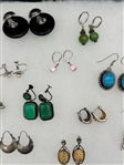 (39) Pairs of Sterling Silver Earrings