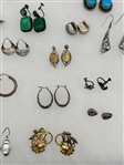 (39) Pairs of Sterling Silver Earrings