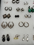 (39) Pairs of Sterling Silver Earrings