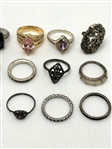 (15) Sterling Silver Rings