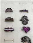 (14) Sterling Silver Rings
