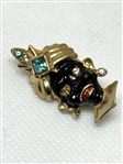 (2) Blackamoor Enamel and Rhinestone Brooches