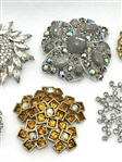 (9) Weiss Costume Jewelry Brooches