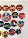 (34) Group of Early Celluloid Political Buttons, and Pins