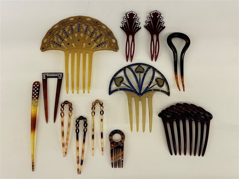 (12) Vintage Hair Combs