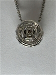 14k LeVian Chocolate & Clear Diamond Pendant Set in White Gold