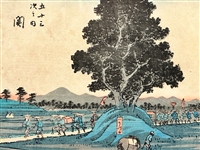 Pair of Hiroshige (1818-1858) Woodblocks