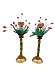 Pair Orna Lalo Metal and Acrylic Candle Sticks