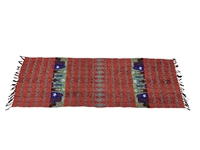 Hand Made Beaded Orange and Black Table Runner