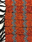 Hand Made Beaded Orange and Black Table Runner